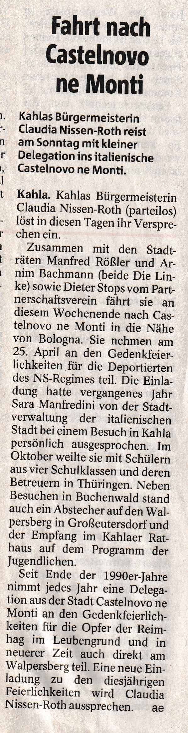 OTZ 2016 Bericht zur Delegation am Tag der Befreiung